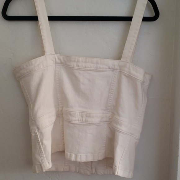 Button Up White Tank - Picture 3 of 3